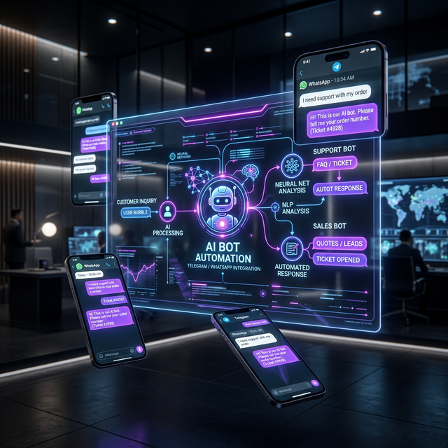 Bots conversacionales para WhatsApp y Telegram